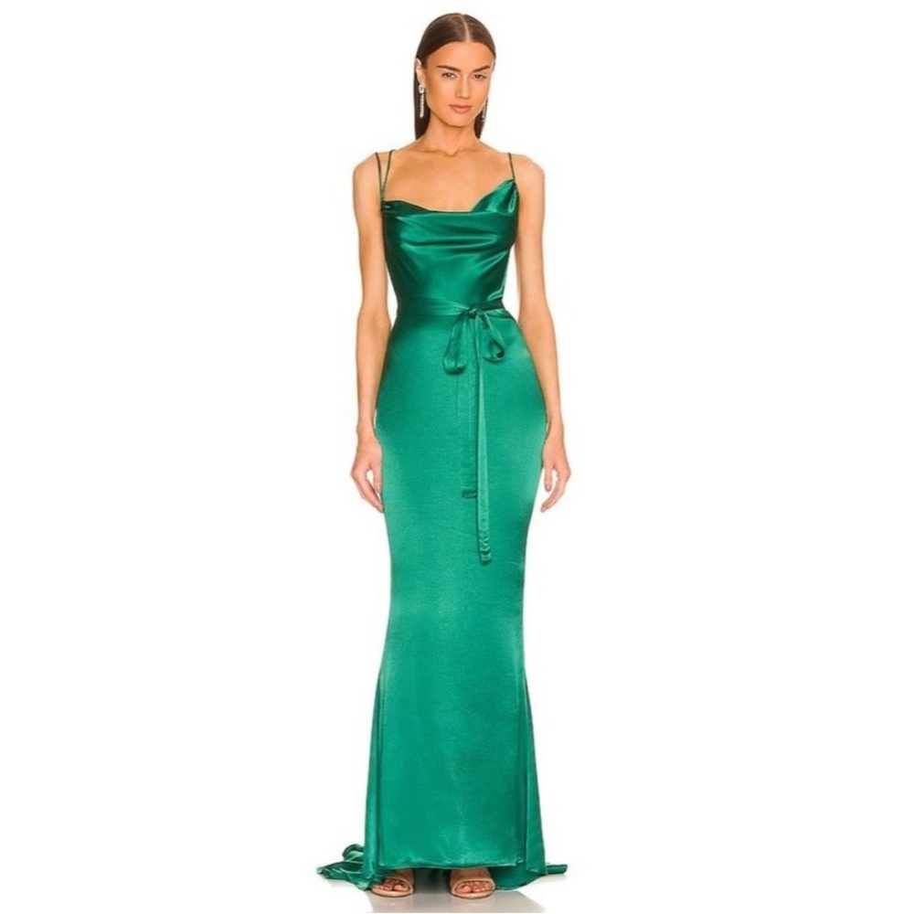 Michael Costello x REVOLVE Tonya Gown Green Small